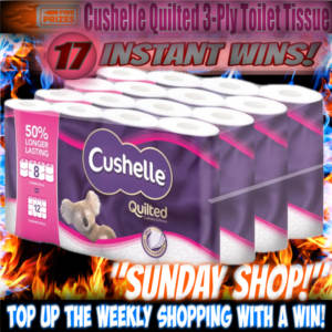4 x 8 Packs of Cushelle Quilted Toilet Tissue +17 Instant Wins (DRAW #5)