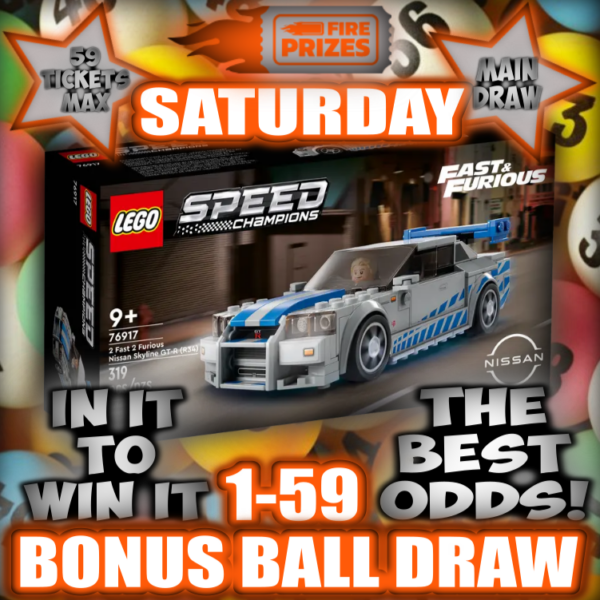 LEGO 2 Fast 2 Furious Nissan Skyline GT-R (R34) 76917 (Bonus Ball Draw – Saturday 11th January 2025)